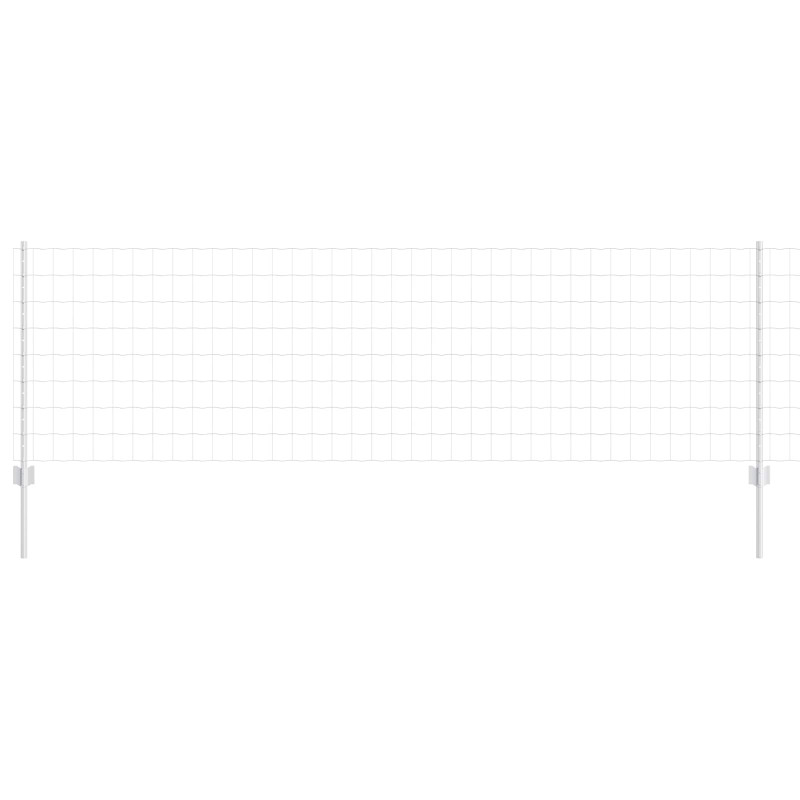 Ogrodzenie z słupkiem Srebrny 0,8 x 25 m Stal