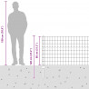 Ogrodzenie z słupkiem Srebrny 0,8 x 25 m Stal