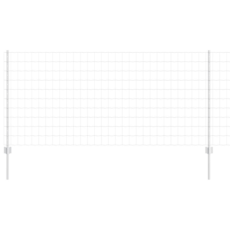 Ogrodzenie z słupkiem Srebrny 1 x 25 m Stal