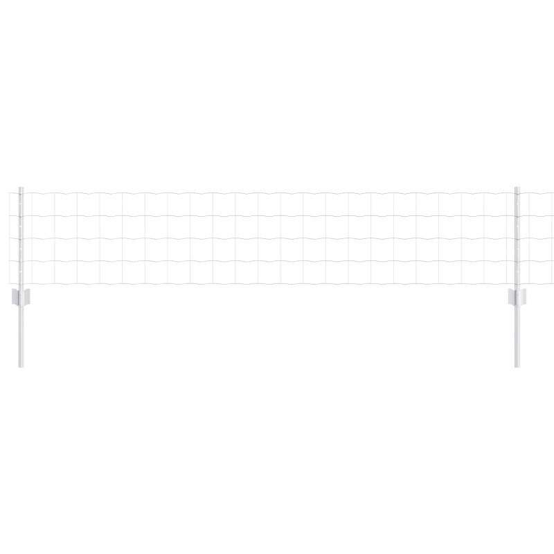 Ogrodzenie z słupkiem Srebrny 0,4 x 25 m Stal