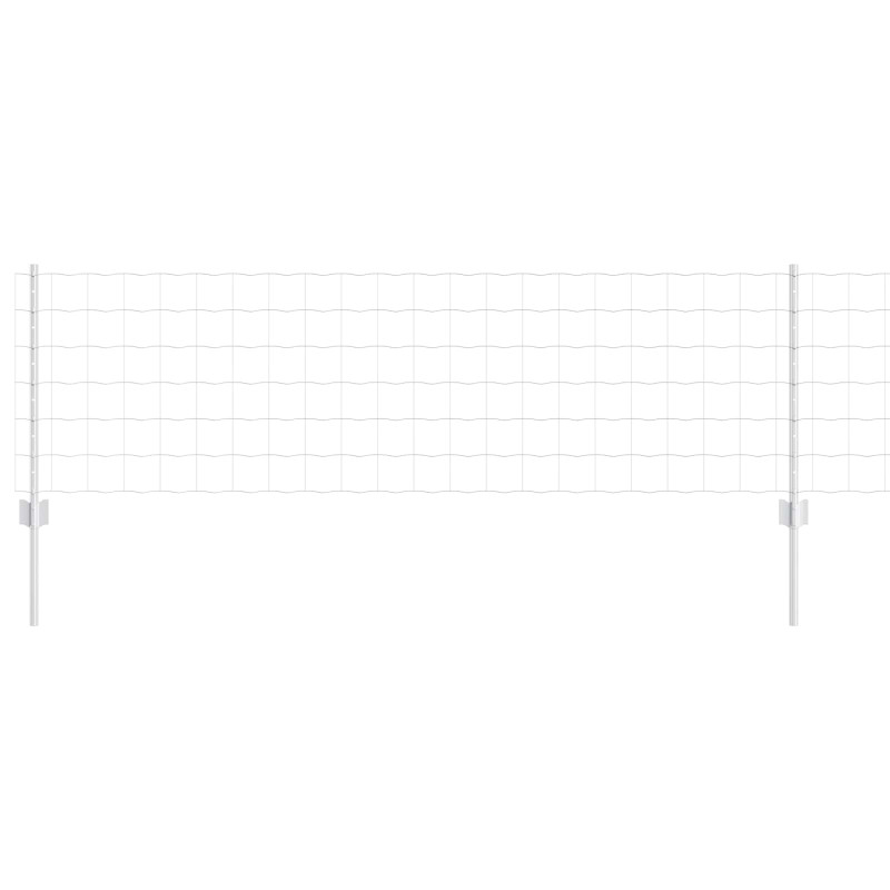 Ogrodzenie z słupkiem Srebrny 0,6 x 25 m Stal