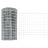 Ogrodzenie z słupkiem Srebrny 0,6 x 25 m Stal