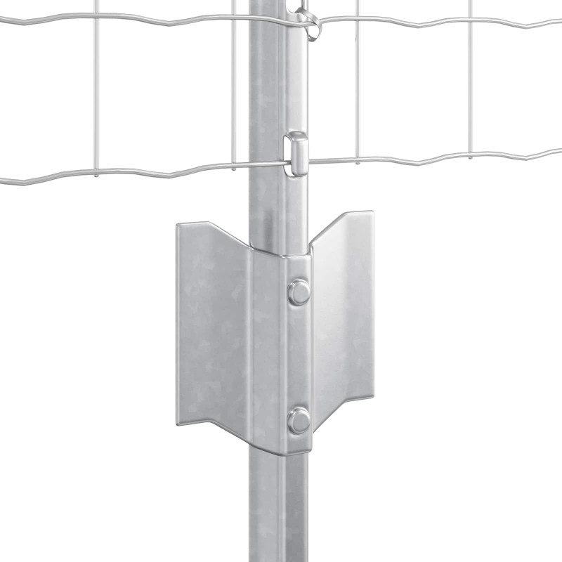 Ogrodzenie z słupkiem Srebrny 0,6 x 25 m Stal