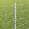 Ogrodzenie z słupkiem Srebrny 0,8 x 25 m Stal