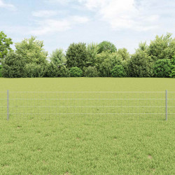 Ogrodzenie z słupkiem Srebrny 0,4 x 50 m Stal