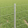 Ogrodzenie z słupkiem Srebrny 0,4 x 50 m Stal
