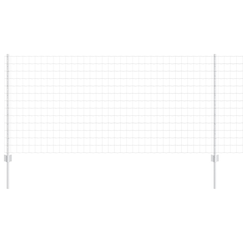Ogrodzenie z słupkiem Srebrny 1 x 10 m Stal