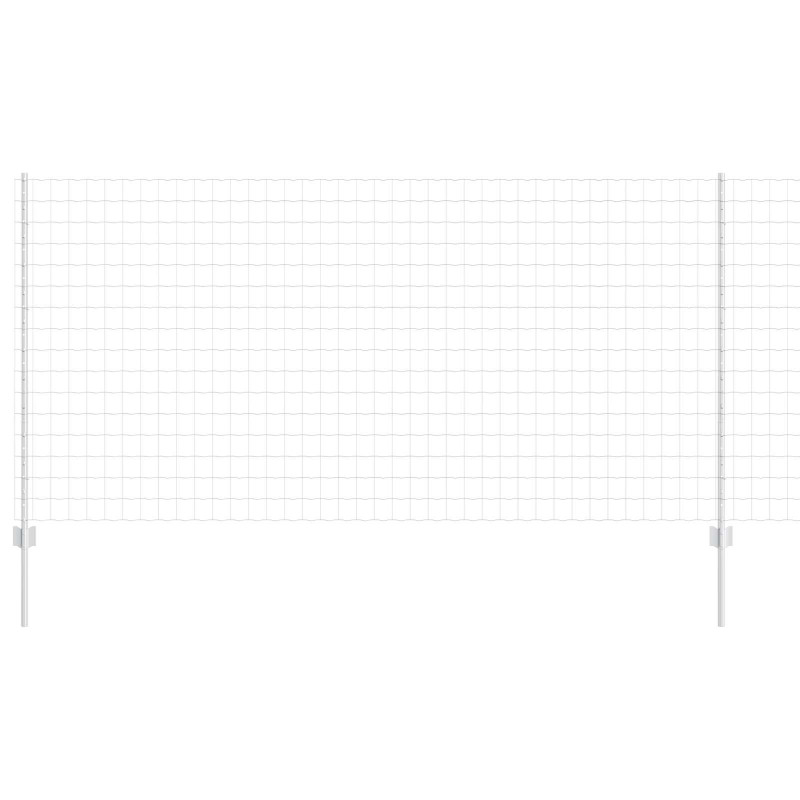Ogrodzenie z słupkiem Srebrny 1,2 x 10 m Stal