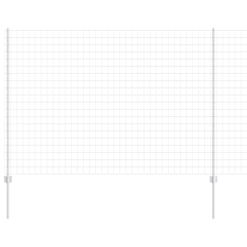 Ogrodzenie z słupkiem Srebrny 1,6 x 10 m Stal
