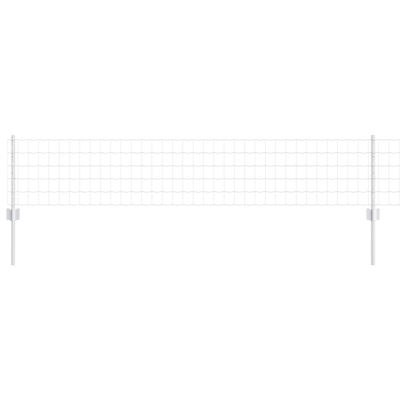 Ogrodzenie z słupkiem Srebrny 0,4 x 25 m Stal