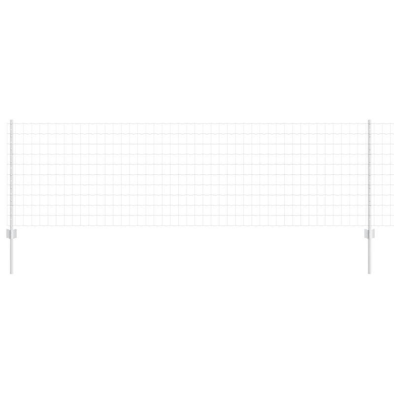 Ogrodzenie z słupkiem Srebrny 0,8 x 25 m Stal