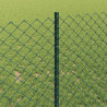 Ogrodzenie z słupkiem Zielony 1 x 10 m Stal i PVC