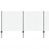 Ogrodzenie z słupkiem Zielony 1 x 10 m Stal i PVC
