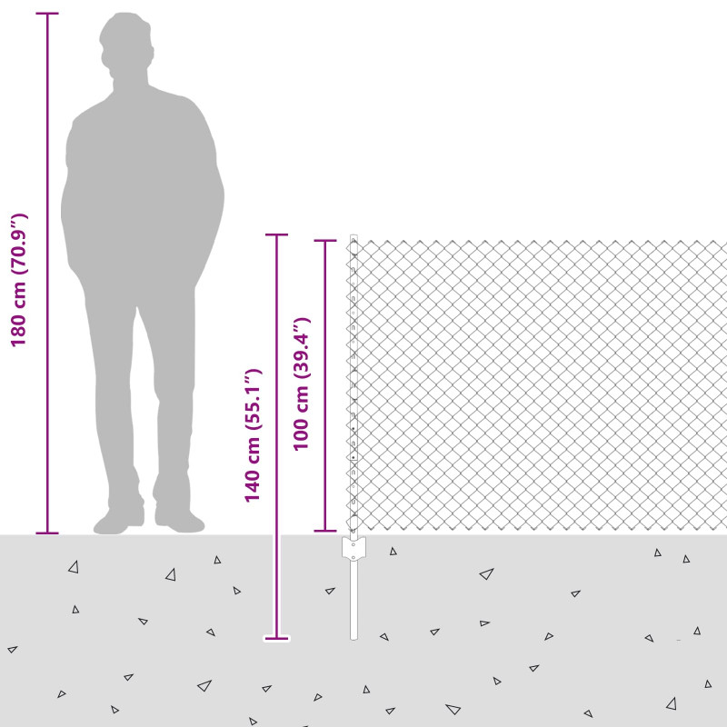 Ogrodzenie z słupkiem Zielony 1 x 10 m Stal i PVC