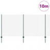 Ogrodzenie z słupkiem Zielony 1,2 x 10 m Stal i PVC