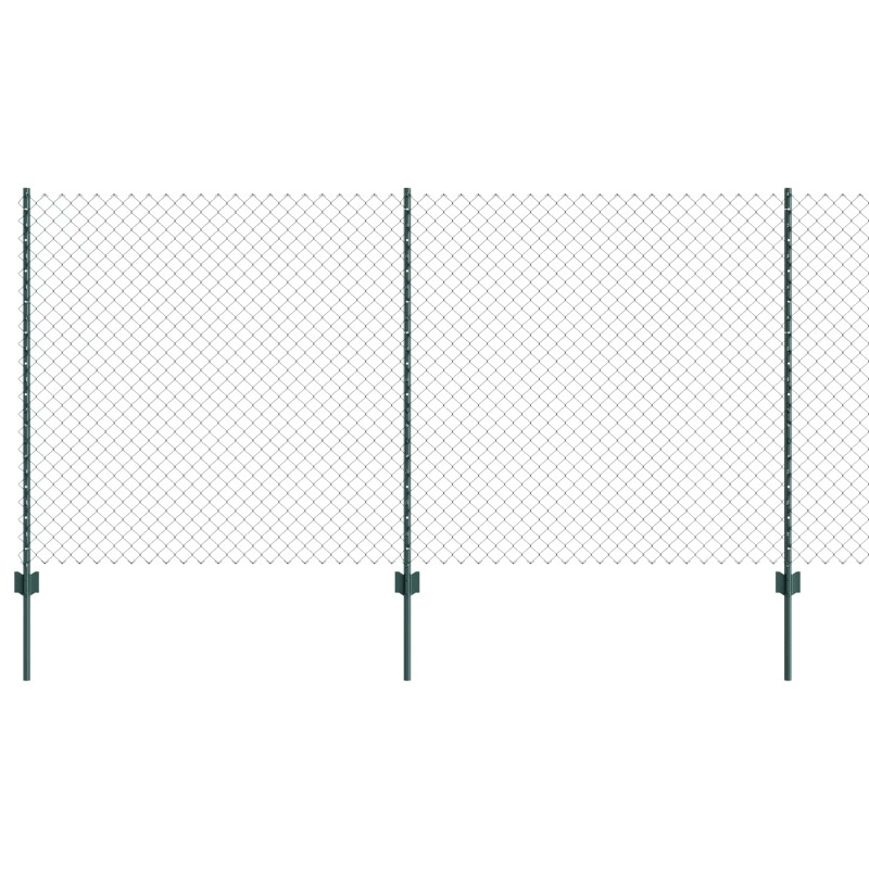 Ogrodzenie z słupkiem Zielony 1,2 x 10 m Stal i PVC