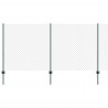 Ogrodzenie z słupkiem Zielony 1,2 x 10 m Stal i PVC