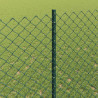 Ogrodzenie z słupkiem Zielony 1,4 x 10 m Stal i PVC