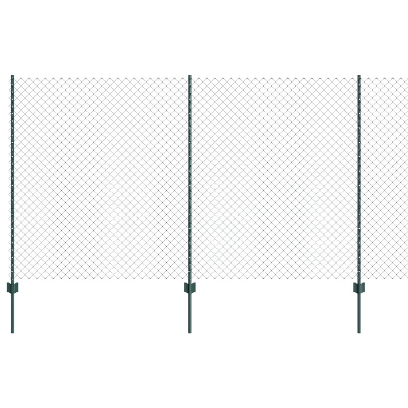 Ogrodzenie z słupkiem Zielony 1,4 x 10 m Stal i PVC