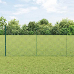 Ogrodzenie z słupkiem Zielony 1,5 x 10 m Stal i PVC