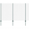 Ogrodzenie z słupkiem Zielony 1,5 x 10 m Stal i PVC