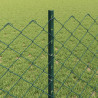 Ogrodzenie z słupkiem Zielony 0,8 x 10 m Stal i PVC