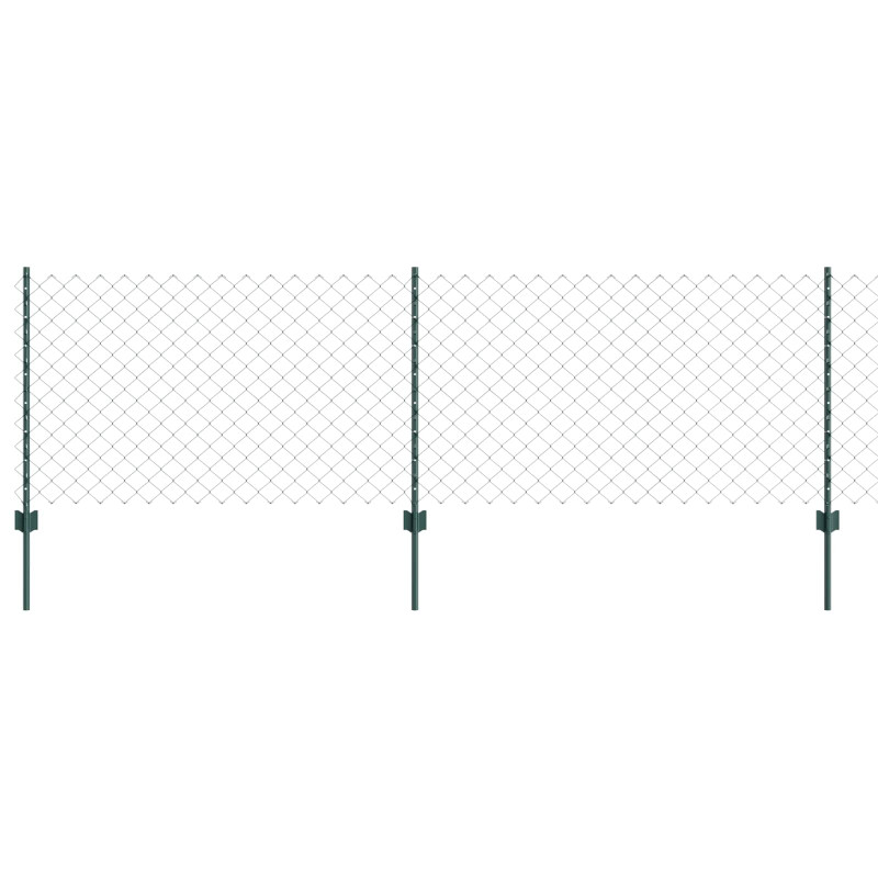 Ogrodzenie z słupkiem Zielony 0,8 x 10 m Stal i PVC