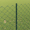 Ogrodzenie z słupkiem Zielony 1 x 10 m Stal i PVC