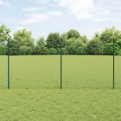 Ogrodzenie z słupkiem Zielony 1,2 x 10 m Stal i PVC