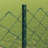 Ogrodzenie z słupkiem Zielony 1,2 x 10 m Stal i PVC
