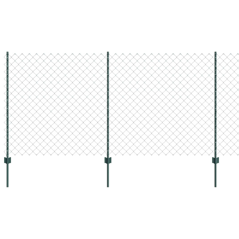 Ogrodzenie z słupkiem Zielony 1,2 x 10 m Stal i PVC