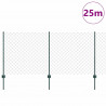 Ogrodzenie z słupkiem Zielony 1 x 25 m Stal