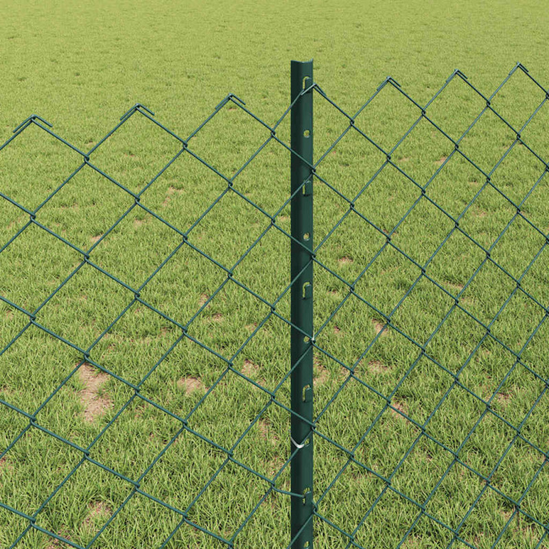 Ogrodzenie z słupkiem Zielony 1 x 25 m Stal