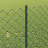 Ogrodzenie z słupkiem Zielony 1 x 25 m Stal