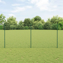 Ogrodzenie z słupkiem Zielony 1,4 x 25 m Stal i PVC