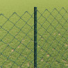 Ogrodzenie z słupkiem Zielony 1,4 x 25 m Stal i PVC
