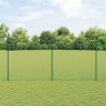 Ogrodzenie z słupkiem Zielony 1,5 x 25 m Stal