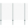 Ogrodzenie z słupkiem Zielony 1,6 x 25 m Stal i PVC