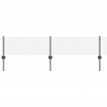Ogrodzenie z słupkiem Szary 0,4 x 10 m Stal i PVC