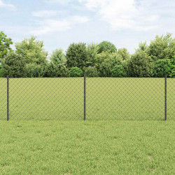 Ogrodzenie z słupkiem Szary 0,6 x 10 m Stal i PVC