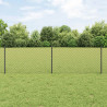 Ogrodzenie z słupkiem Szary 0,6 x 10 m Stal i PVC