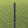 Ogrodzenie z słupkiem Szary 0,6 x 10 m Stal i PVC