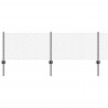 Ogrodzenie z słupkiem Szary 0,6 x 10 m Stal i PVC