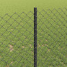 Ogrodzenie z słupkiem Szary 1 x 10 m Stal i PVC