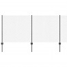 Ogrodzenie z słupkiem Szary 1 x 10 m Stal i PVC