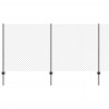Ogrodzenie z słupkiem Szary 1,2 x 10 m Stal i PVC