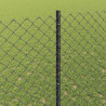 Ogrodzenie z słupkiem Szary 1,4 x 10 m Stal i PVC