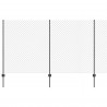 Ogrodzenie z słupkiem Szary 1,4 x 10 m Stal i PVC
