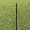 Ogrodzenie z słupkiem Szary 1,5 x 10 m Stal i PVC