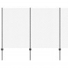 Ogrodzenie z słupkiem Szary 1,5 x 10 m Stal i PVC